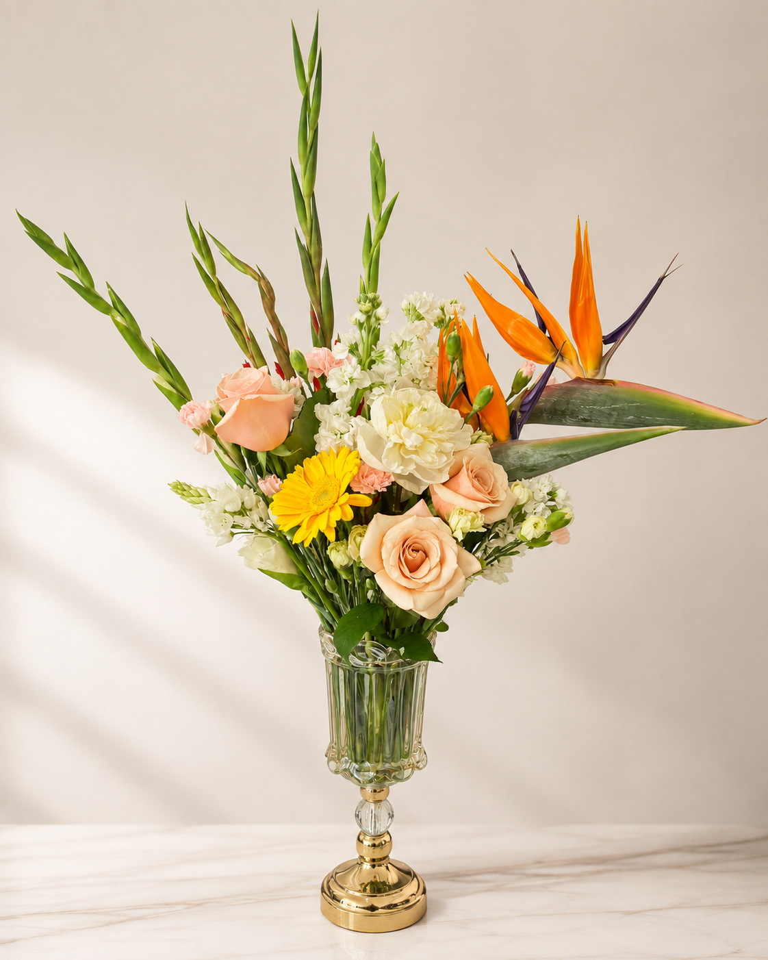 Seasonal flowers arranged at home with Gooday Floral DIY flower subscription